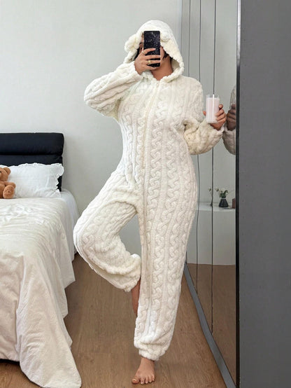 TEDDY Cozy Bear Onesie, White