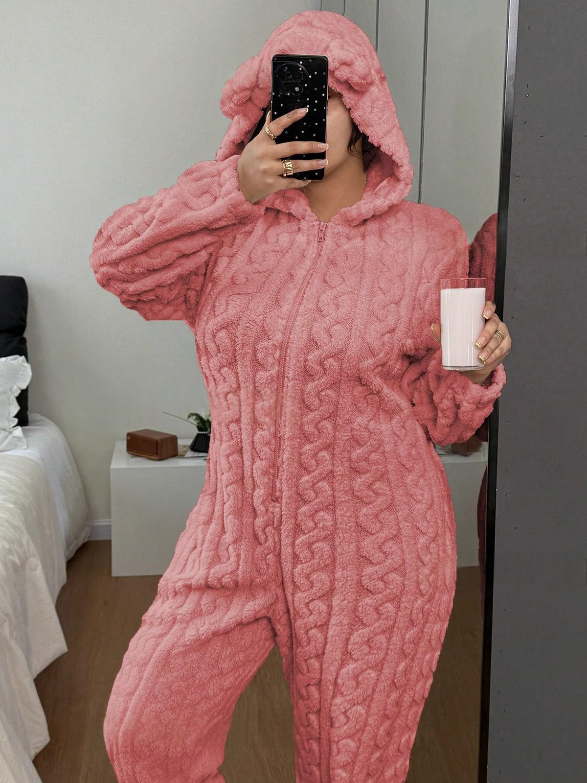 TEDDY Cozy Bear Onesie, Pink