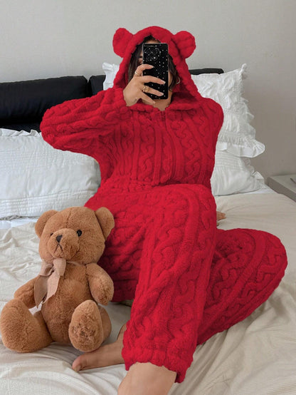 TEDDY Cozy Bear Onesie, Red